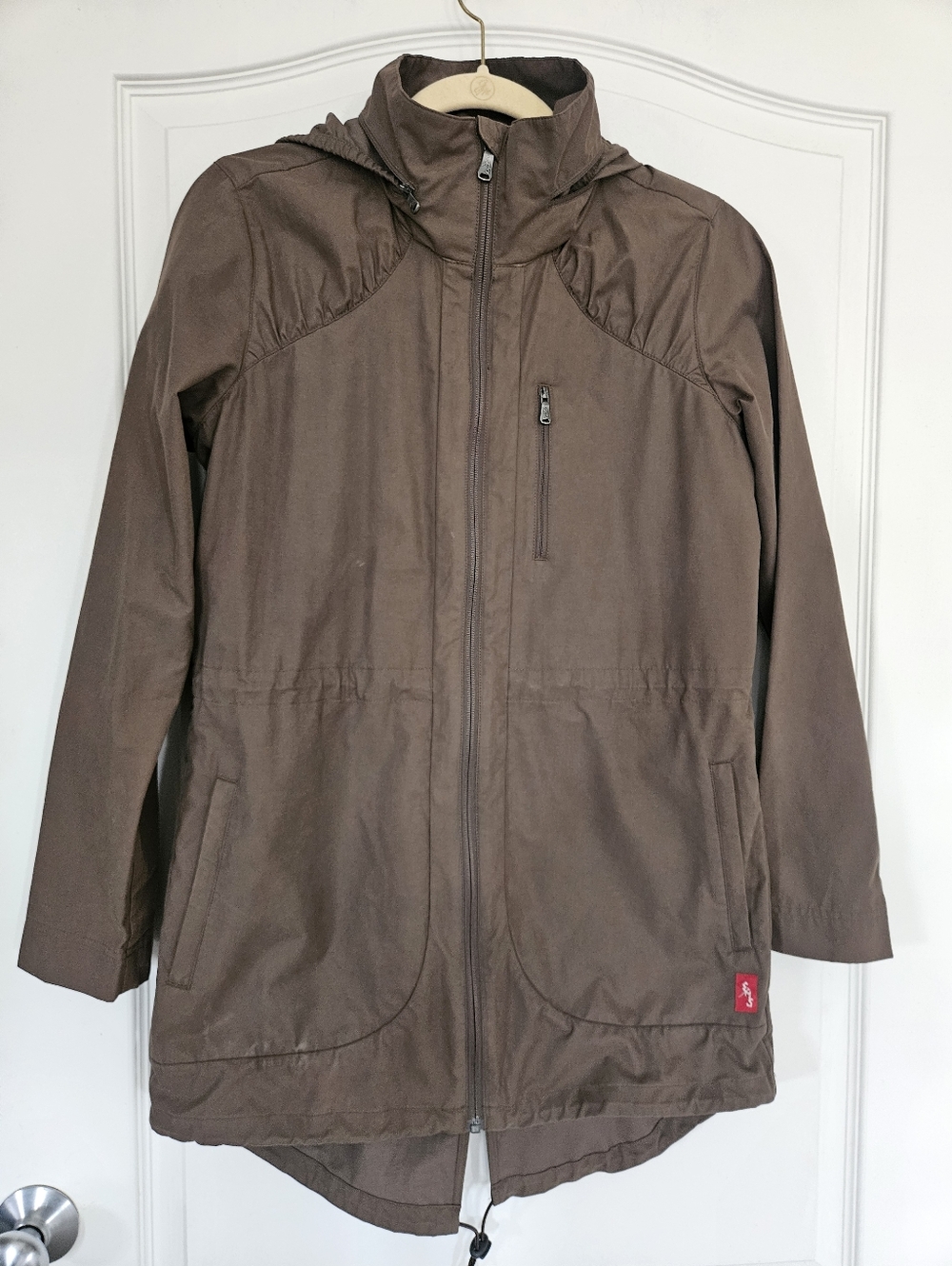 Eastern Mountain Sports EMS Mist Rain Trench Coat Khaki Green Womens S